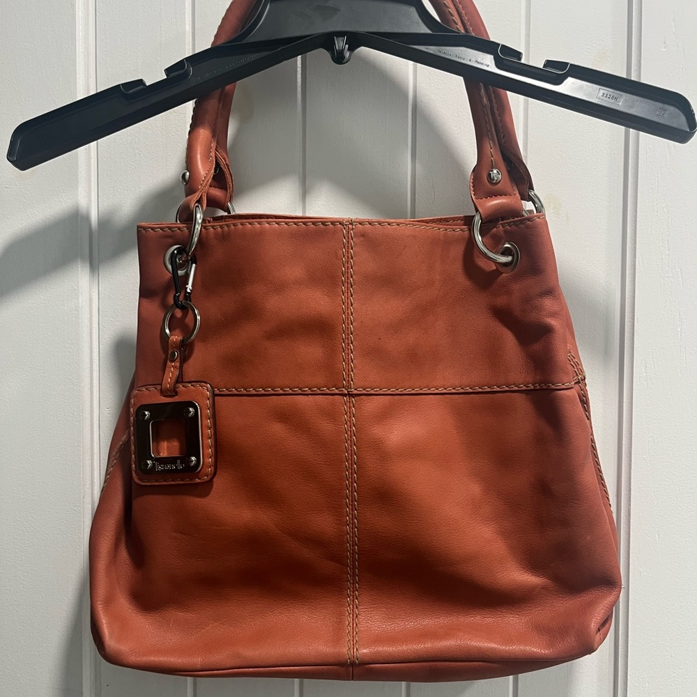 Tignanello Brown Shoulder Bag with Structured Design